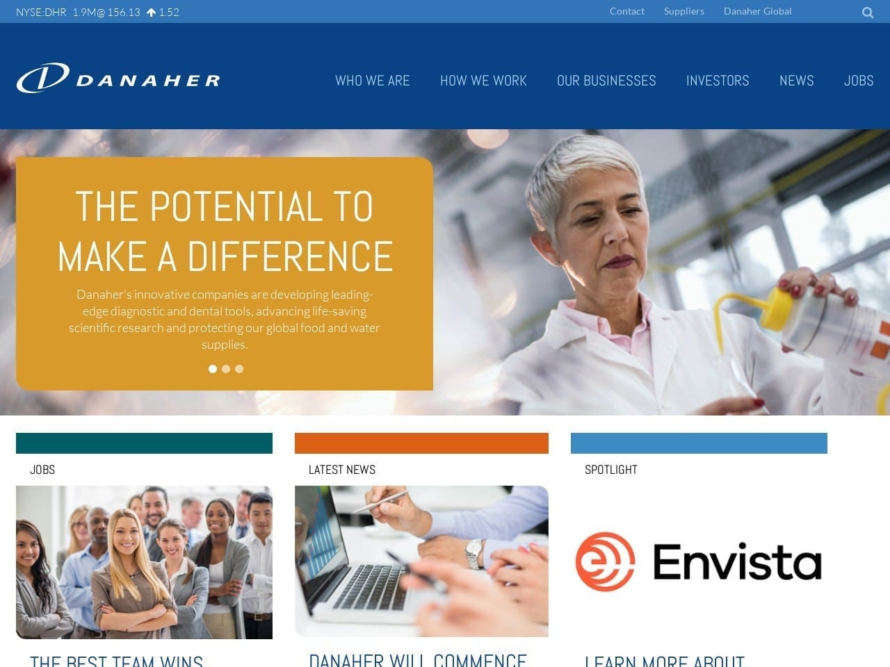 Danaher.com Screenshot