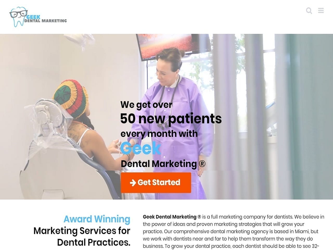 Geekdentalmarketing.com Screenshot