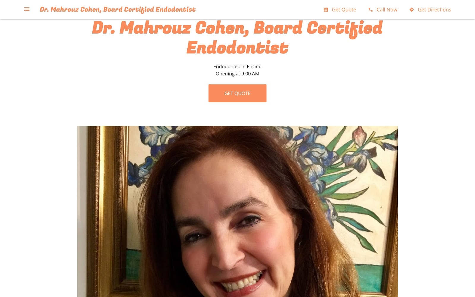 Dr Mahrouz Cohen Board Certified Endodontist.business.site Screenshot