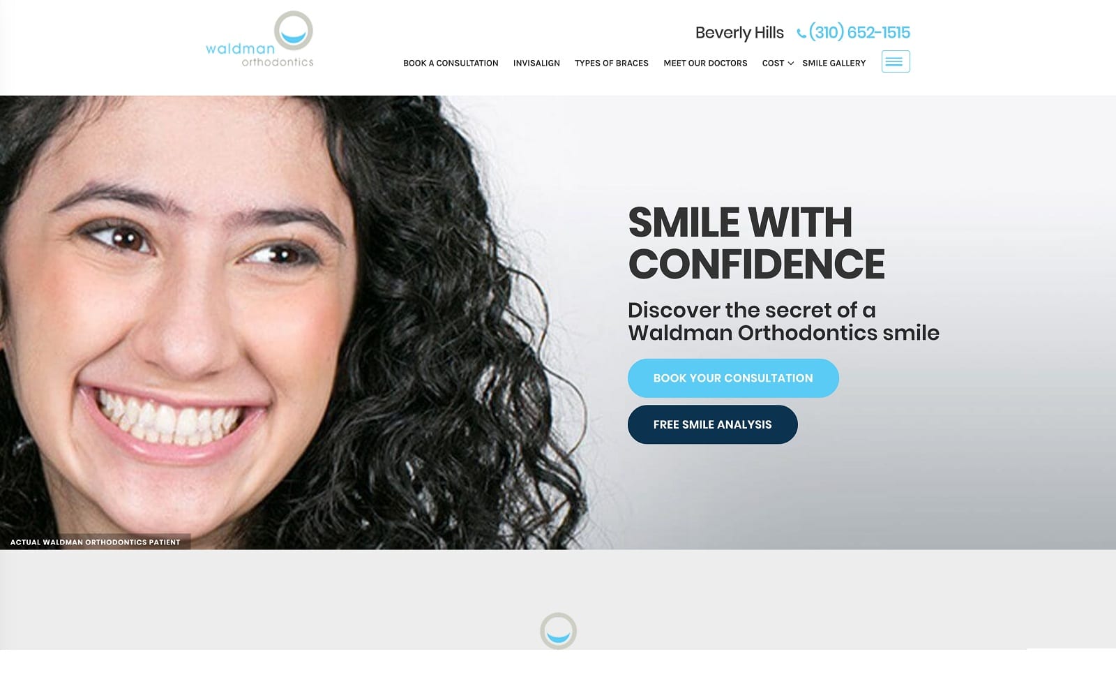 The Screenshot of Waldman Orthodontics - Invisalign Provider waldmanorthodontics.com Dr. Alexander Waldman Website