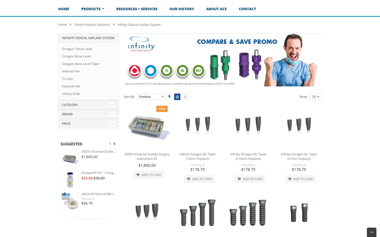 Acesurgical.com Dental Implant Solutions Infinity Dental Implant System