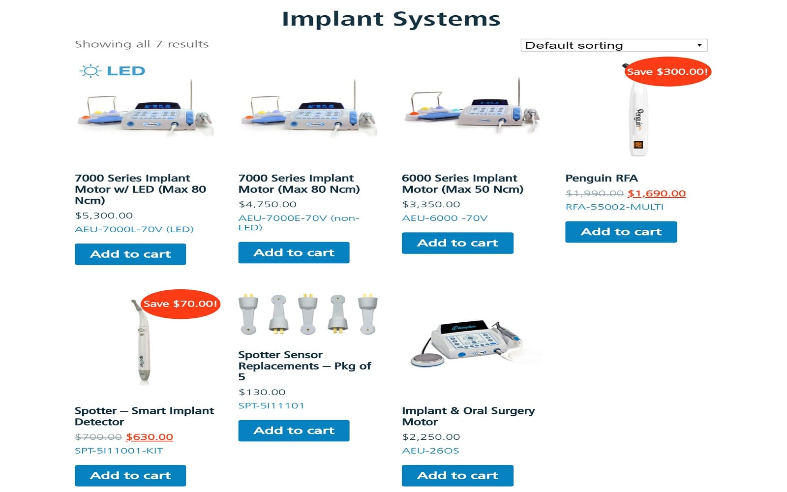 Aseptico.com Product Category Implant Surgery Implant Systems1 website