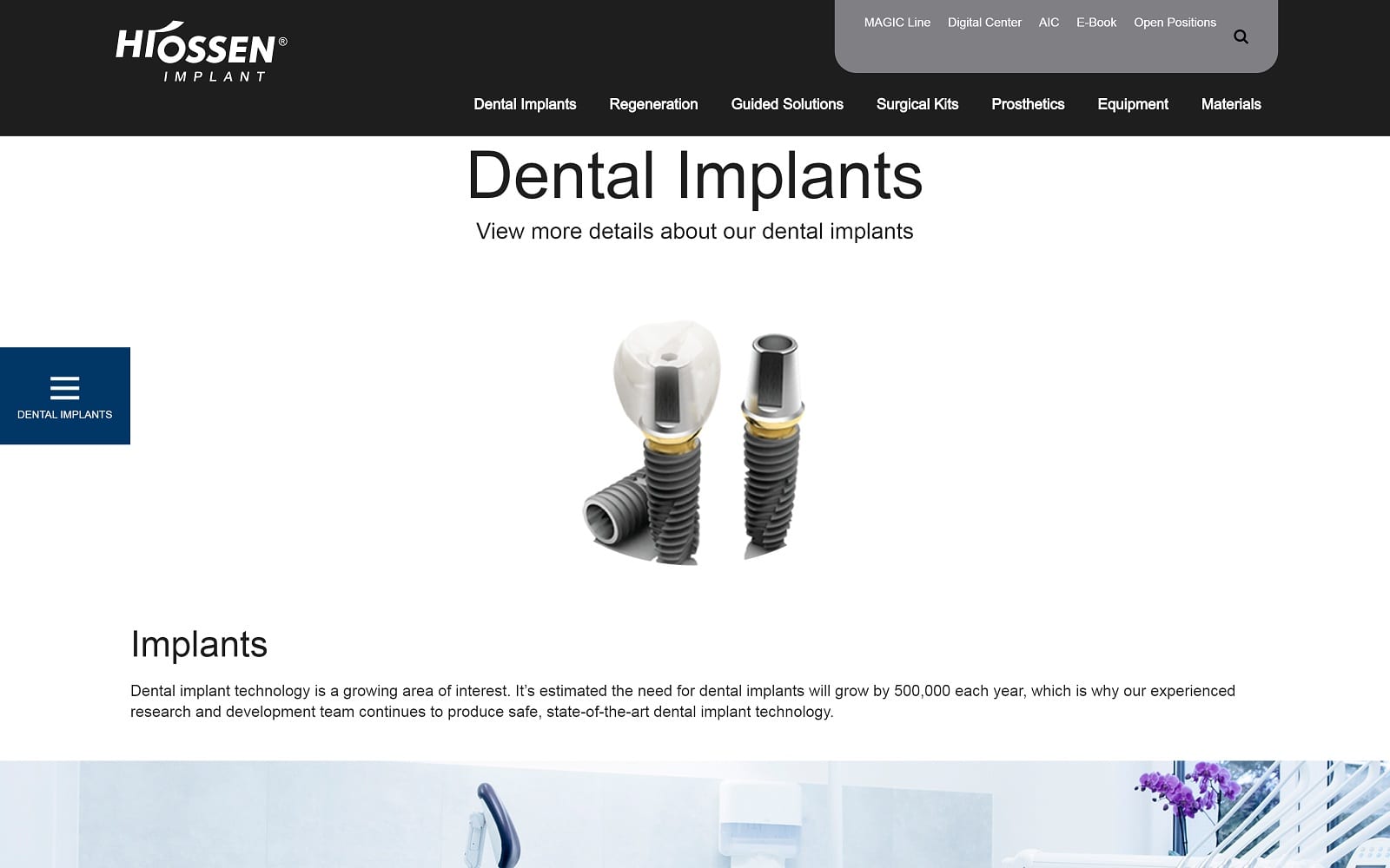 Hiossen.com Implants website