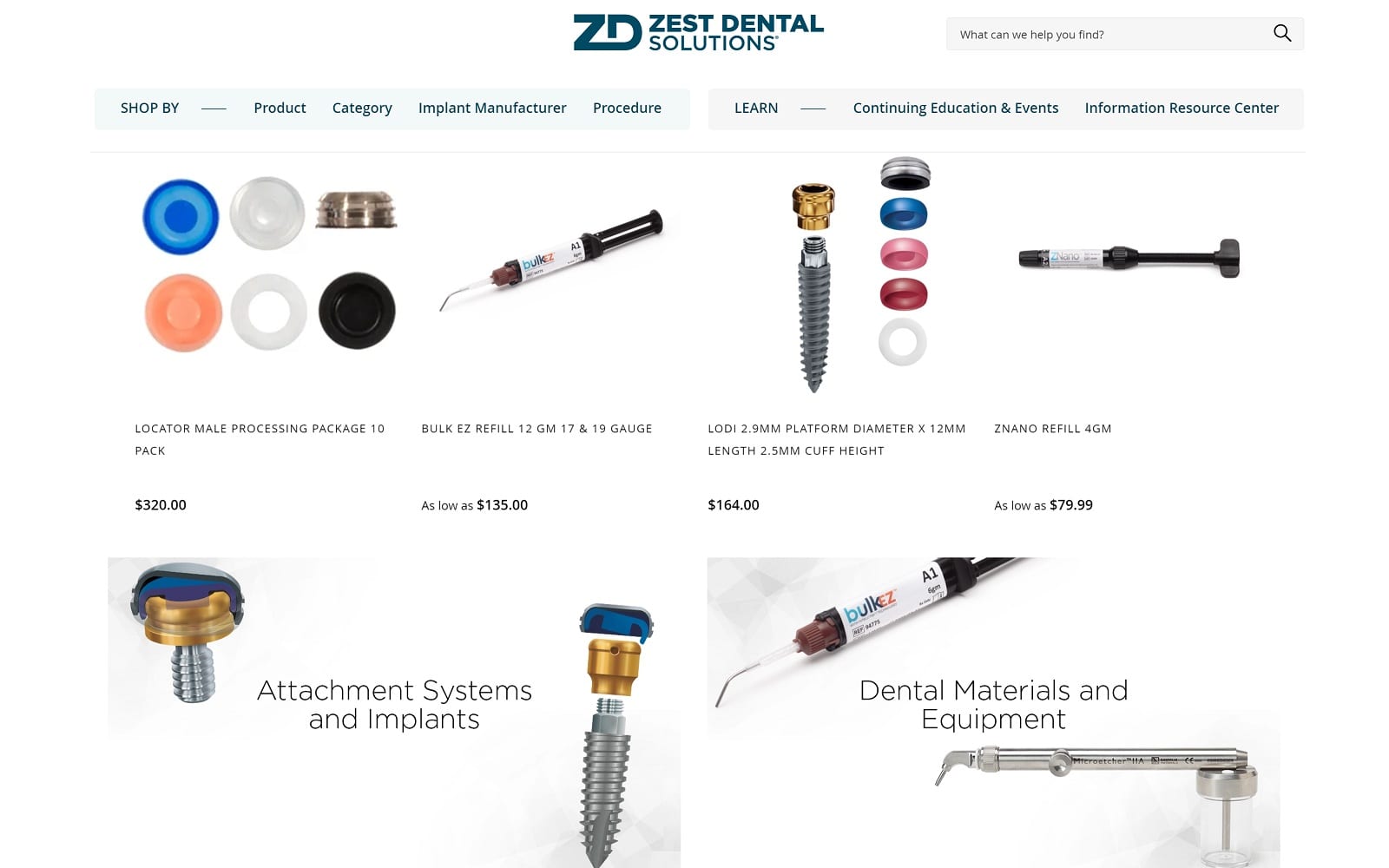 Zestdent.com Implant website