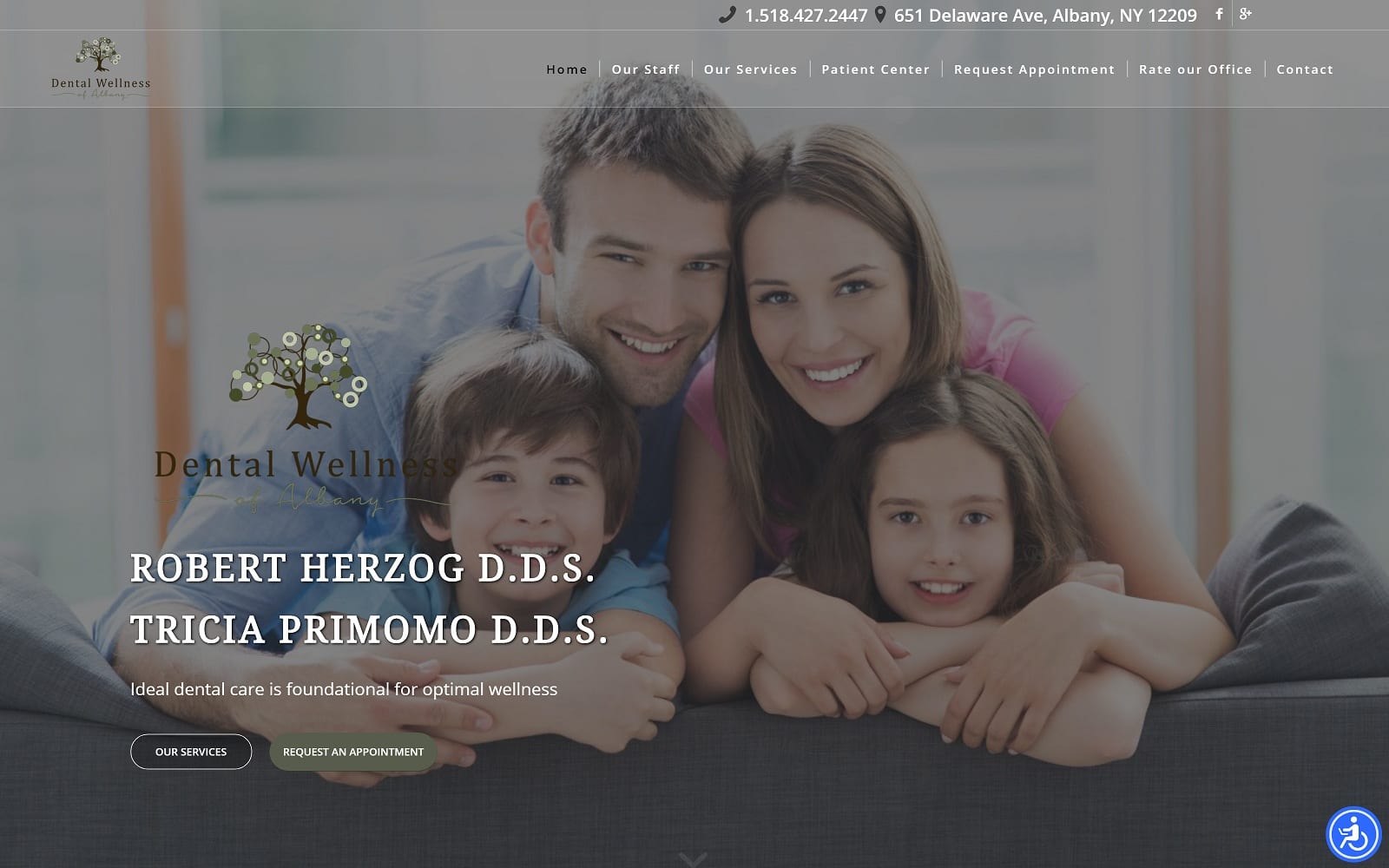 The Screenshot of Herzog and Primomo DDS 651dental.com Website