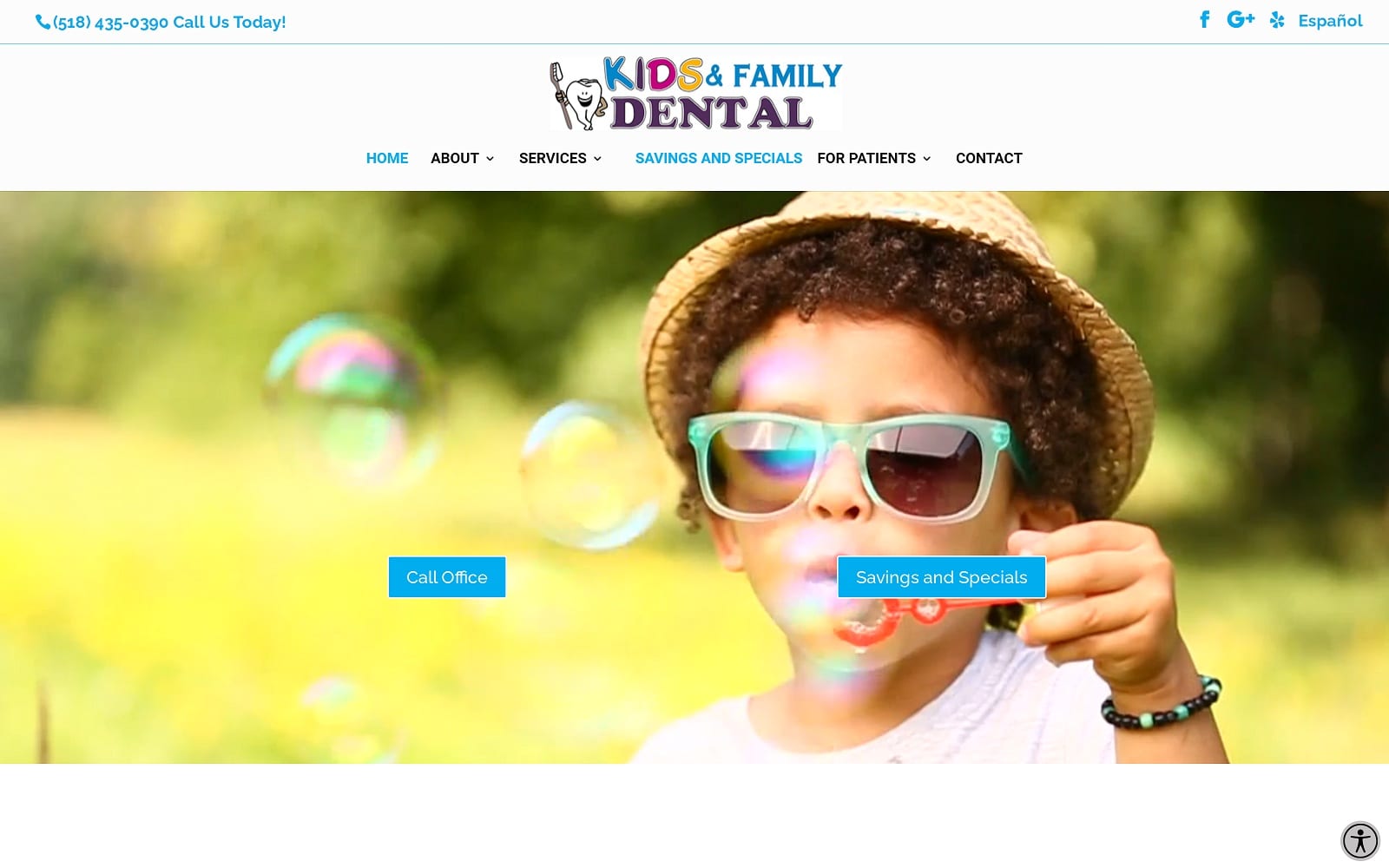 The Screenshot of Kids & Family Dental kidsandfamilydental.com Website