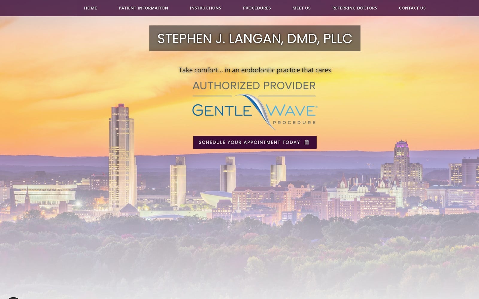The Screenshot of Stephen J. Langan, DMD, PLLC slanganendo.com Website
