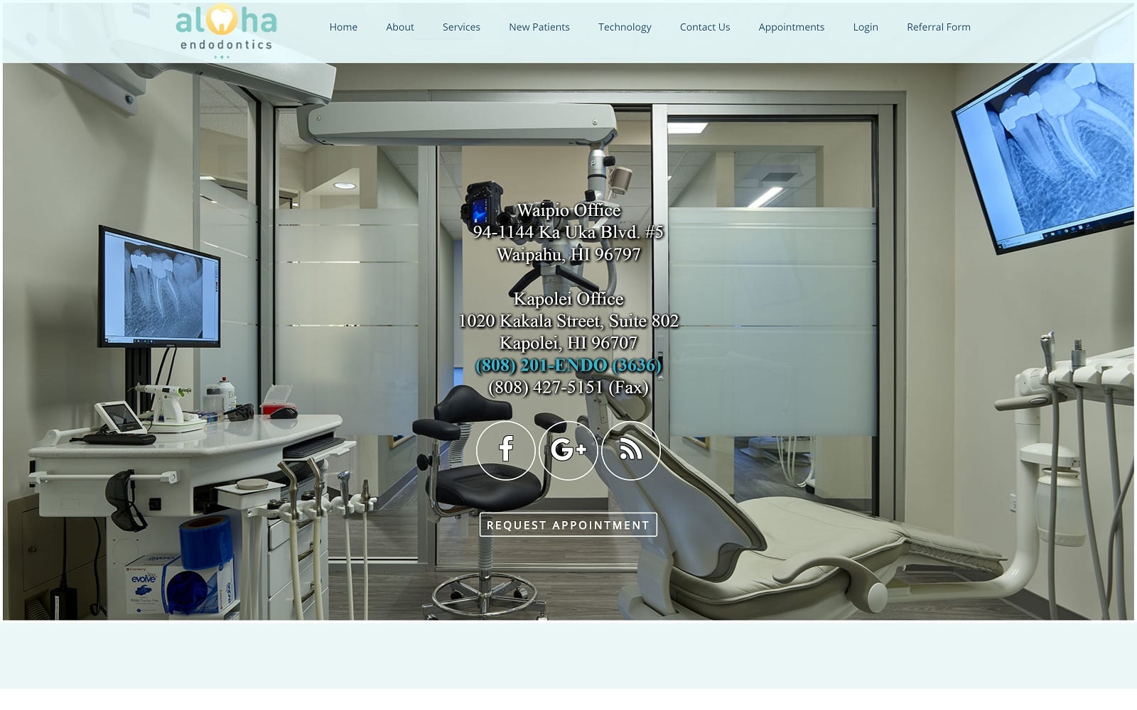 The Screenshot of Aloha Endodontics alohaendodontics.com Website