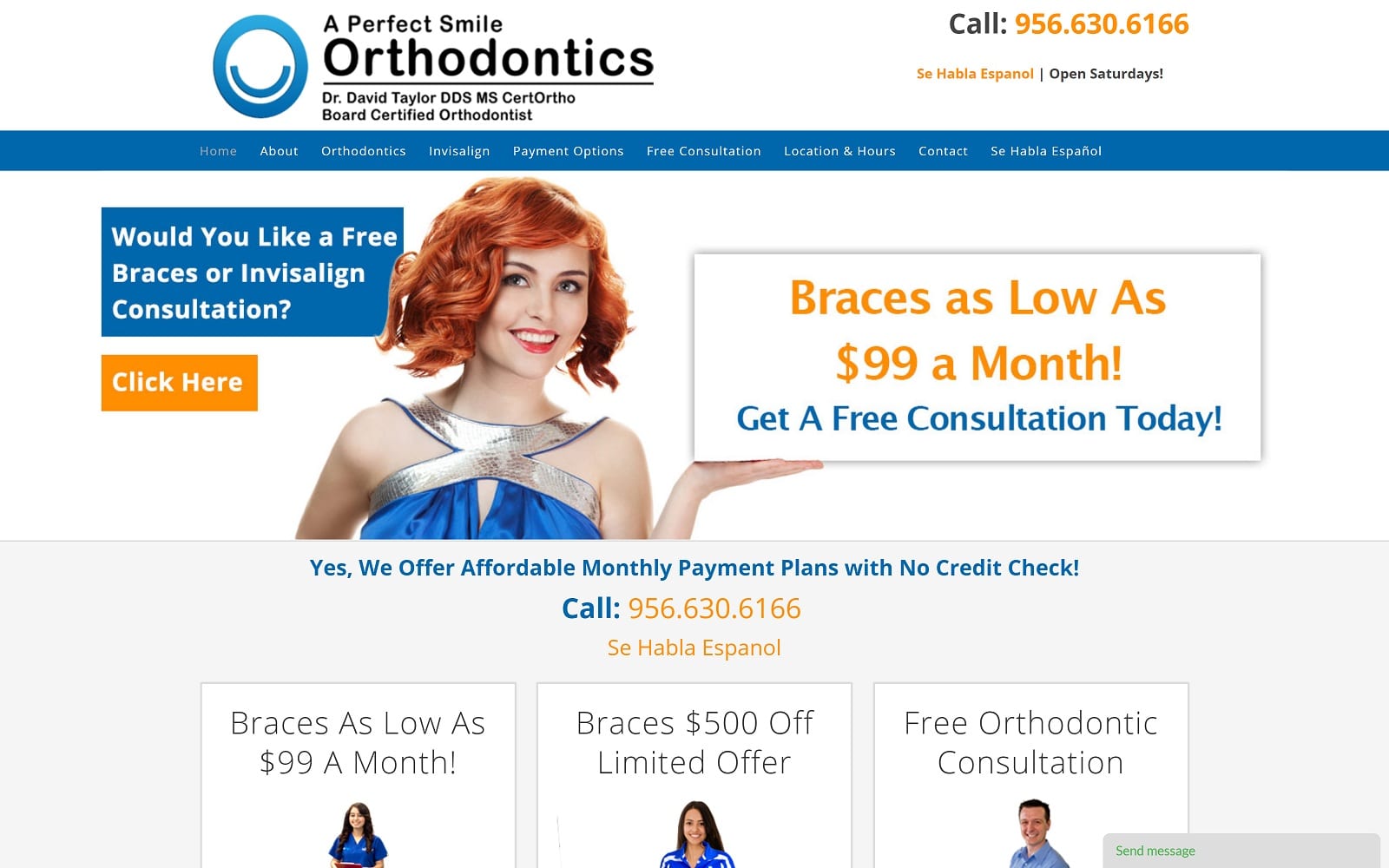The Screenshot of A Perfect Smile Orthodontics aperfectsmileorthodontics.com Website