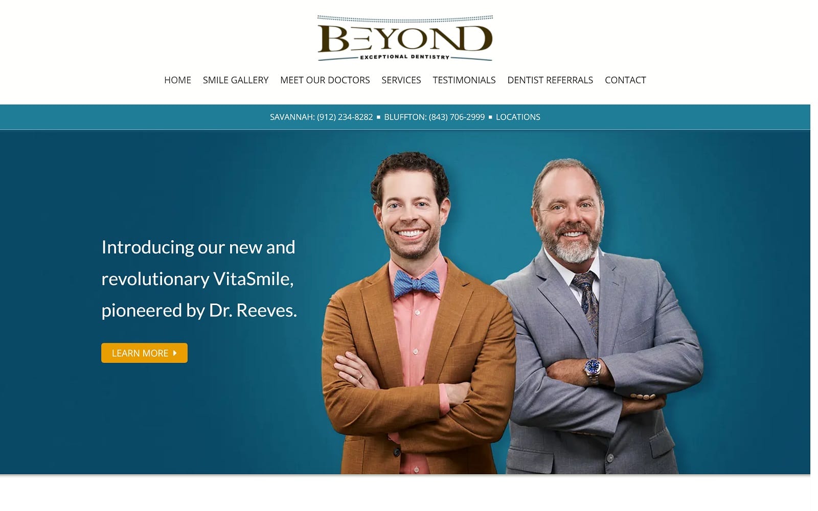 The Screenshot of Beyond Exceptional Dentistry thedurhamsmile.com Website