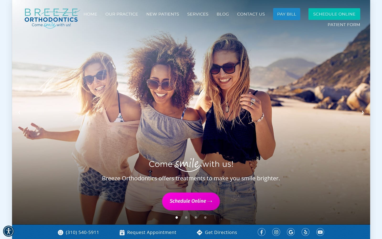 The Screenshot of Breeze Orthodontics breezeortho.com Website
