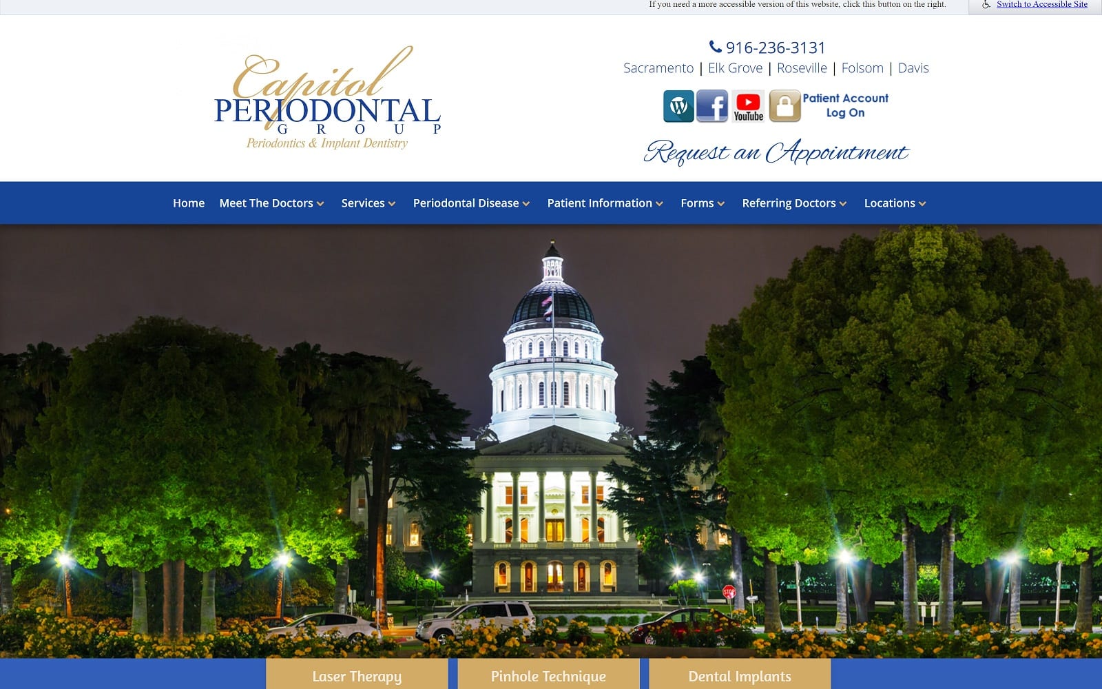 The Screenshot of Capitol Periodontal Group capitolperiodontal.com Website