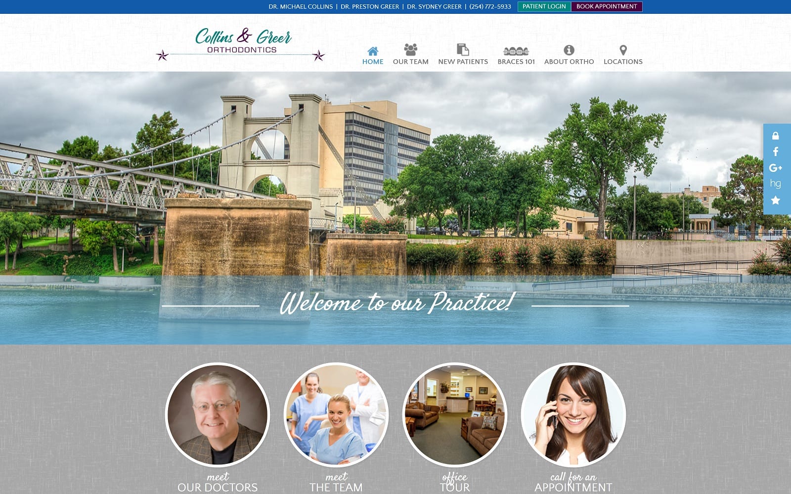 The Screenshot of Collins and Greer Orthodontics collinsgreerortho.com Website