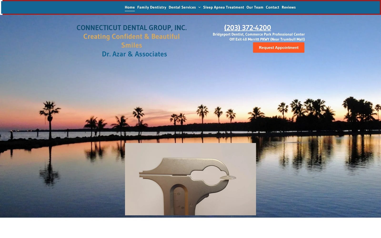 The Screenshot of Connecticut Dental Group- M. Azar DDS connecticutdentalgroup.com Website
