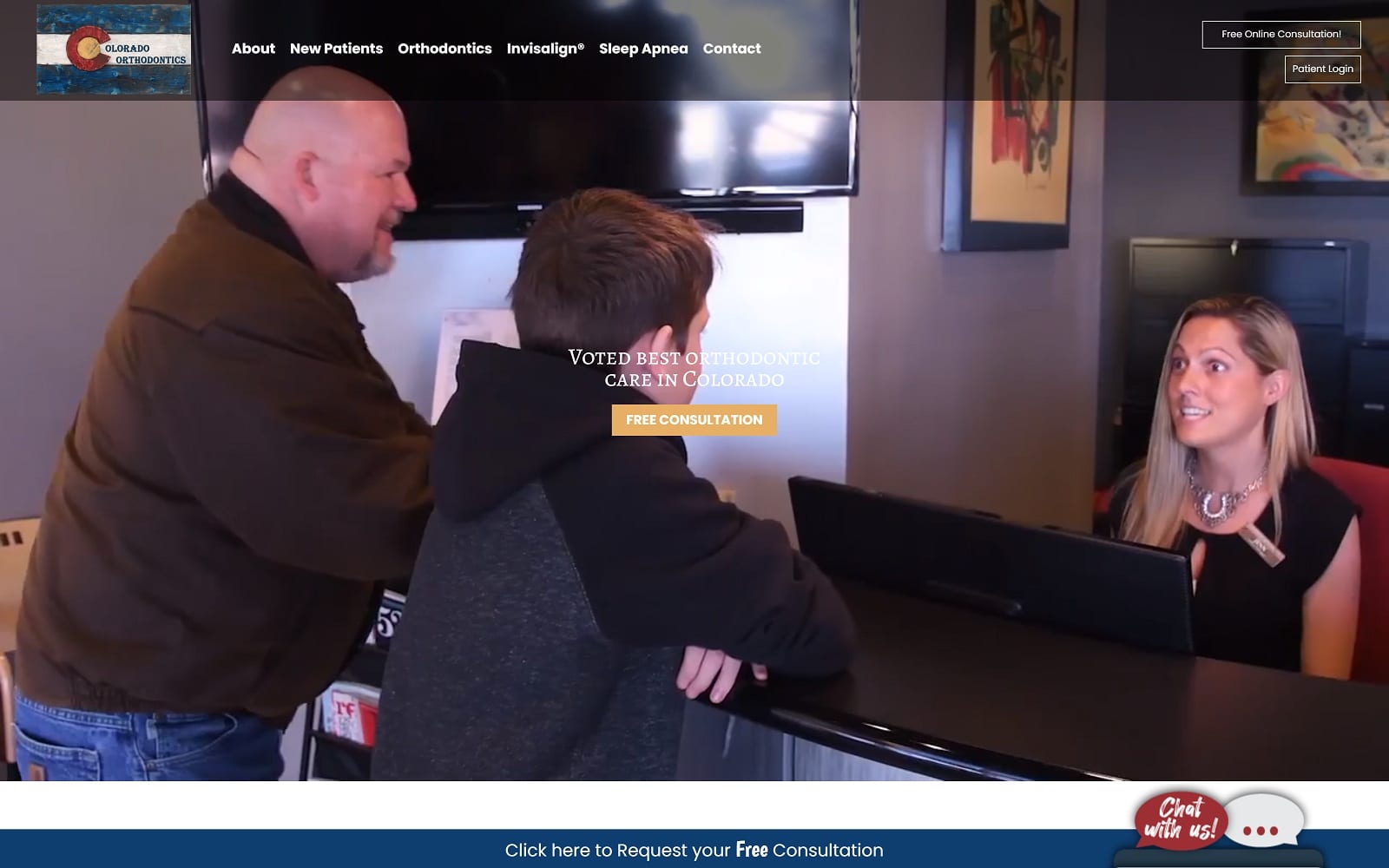 The Screenshot of Colorado Orthodontics/All About Braces coortho.com Website