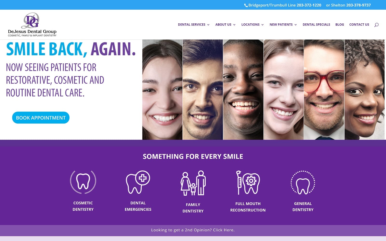 The Screenshot of DeJesus Dental Group dejesusdental.com Website
