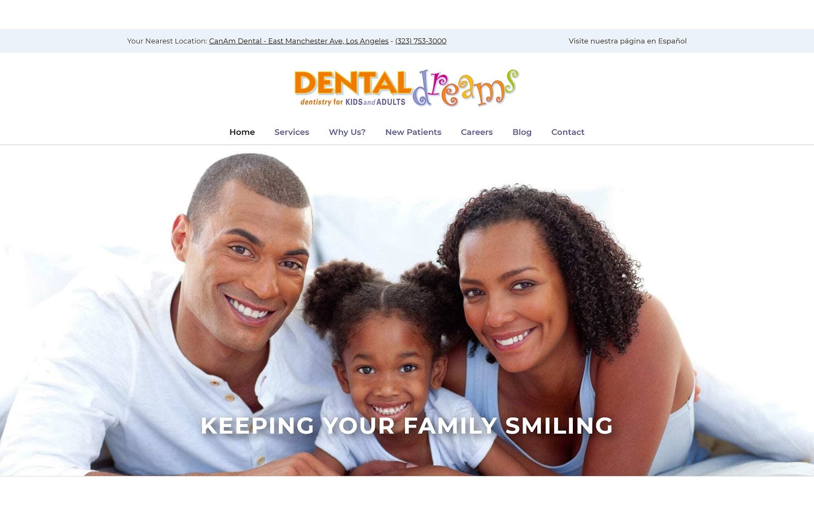 The Screenshot of Dental Dreams-Rockford dentaldreams.com/location/dental-dreams-east-state-street-rockford/ Website
