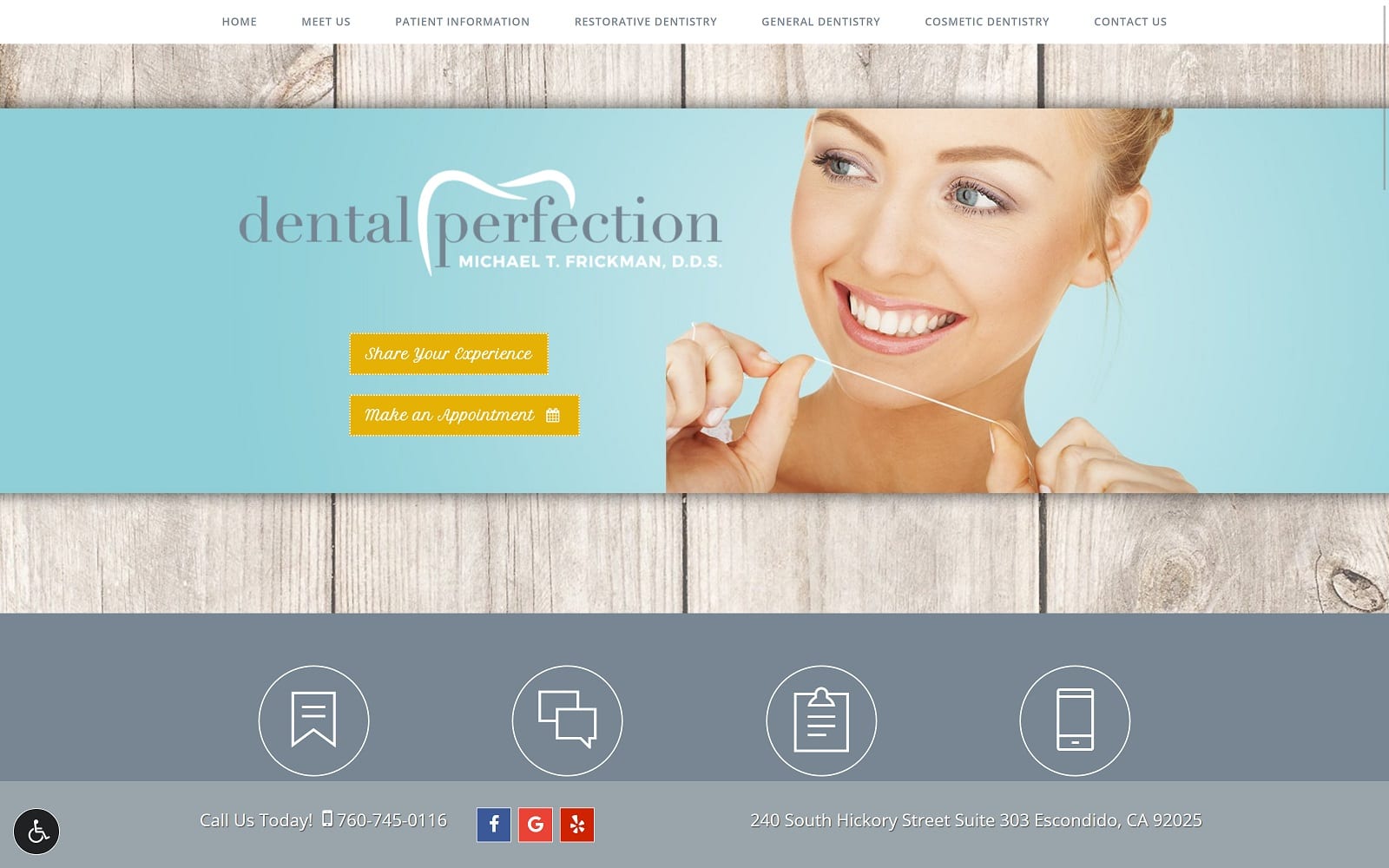 The Screenshot of Michael T. Frickman D.D.S. drfrickman.com Website