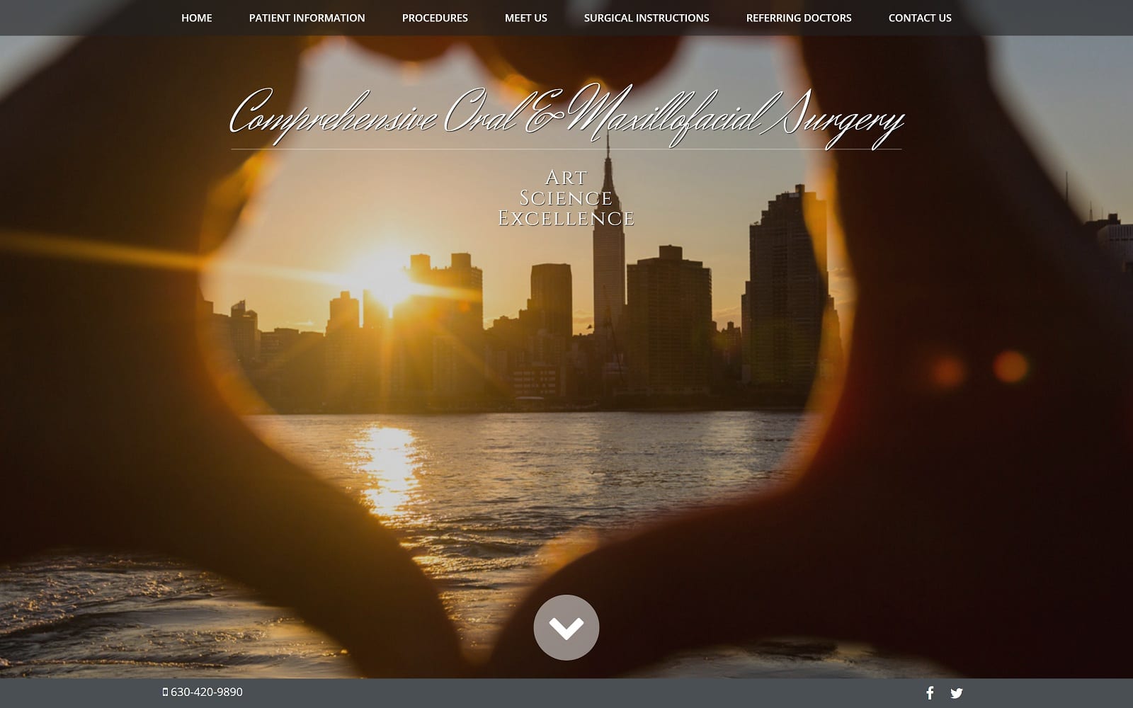 The Screenshot of Comprehensive Oral & Maxillofacial Surgery: Dr. Robert Huvar, D.D.S. drhuvar.net Website