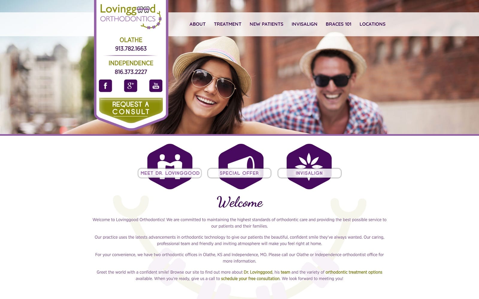 The Screenshot of Lovinggood Orthodontics drl4braces.com Dr. Lovingood Website