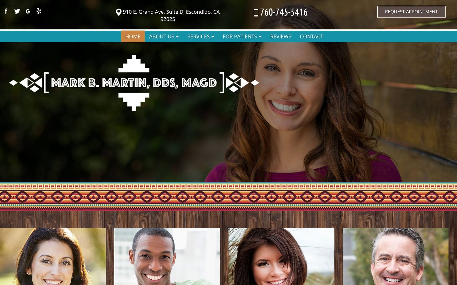 The Screenshot of Mark B. Martin, DDS, MAGD drmarkmartin.com Website