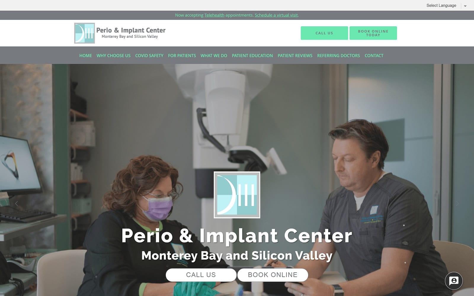 The Screenshot of Perio & Implant Center Silicon Valley drpechak.com Dr. Jochen Pechak Website