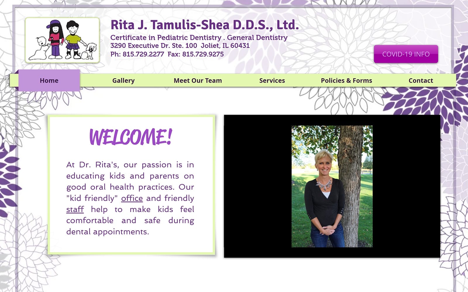 The Screenshot of Rita J. Tamulis-Shea, D.D.S., LTD. drritajtamulisshea.com Website