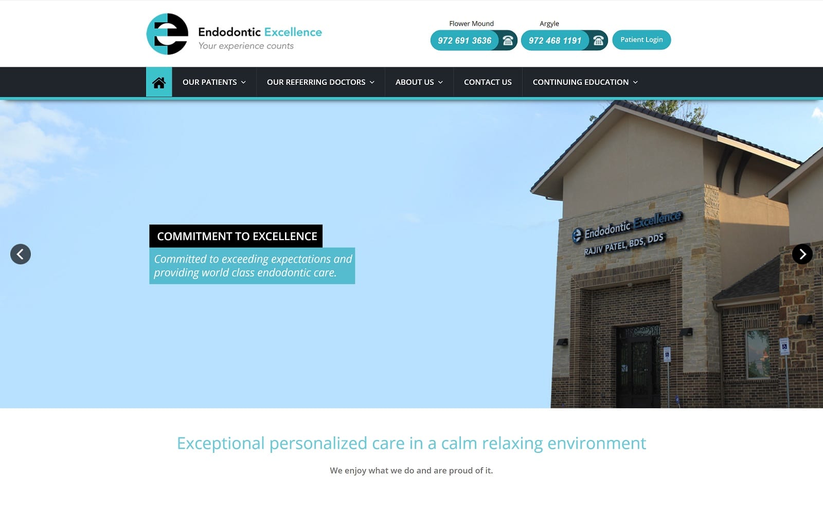 The Screenshot of Endodontic Excellence endoxl.com Website