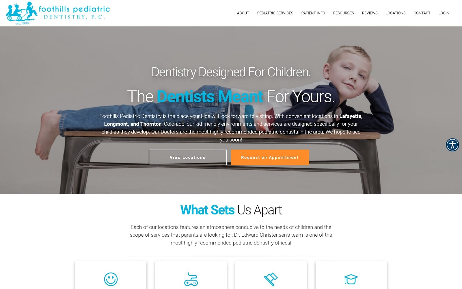 The Screenshot of Foothills Pediatric Dentistry foothillspediatricdentistry.com Website
