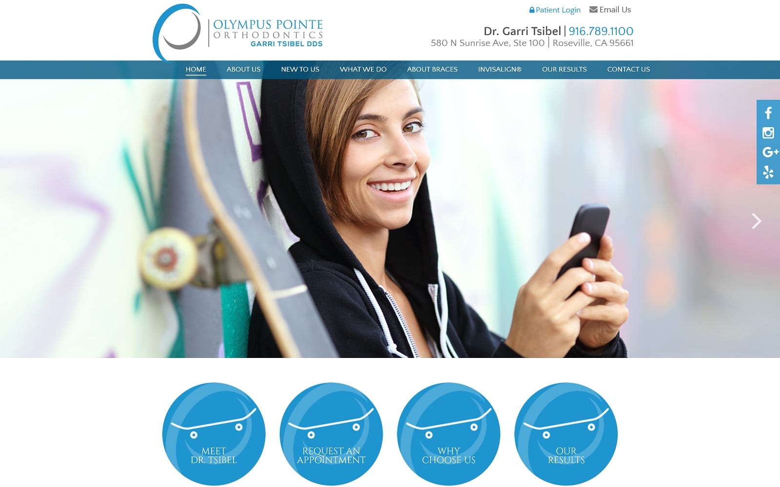 The Screenshot of Olympus Pointe Orthodontics getyourbraces.com Website