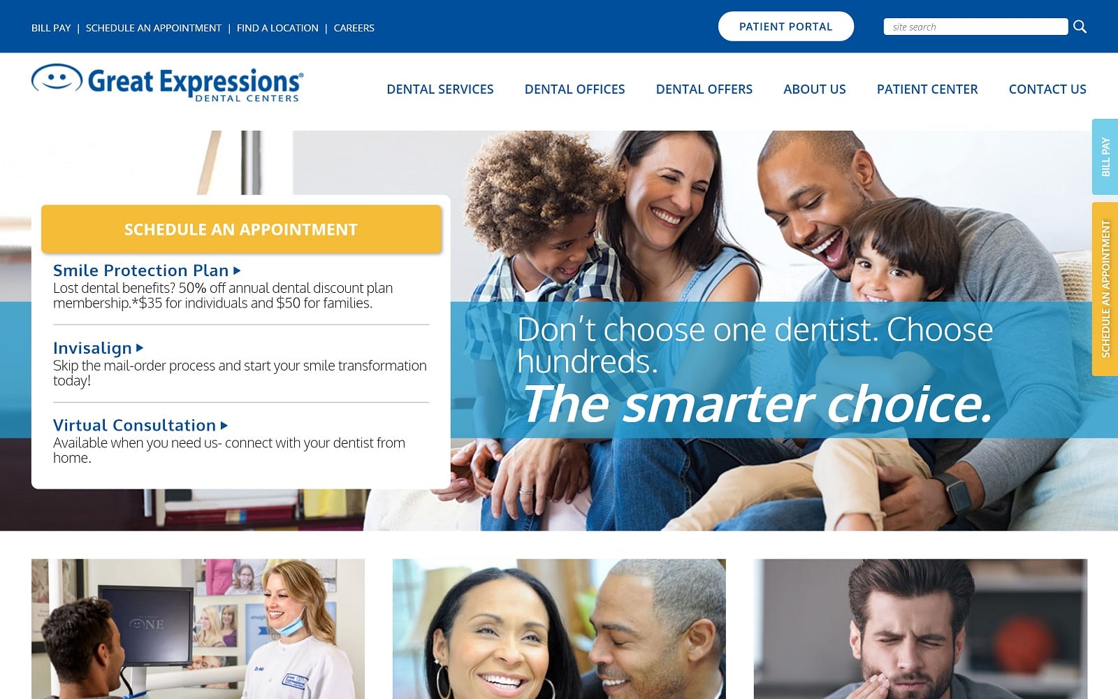 The Screenshot of Great Expressions Dental Centers greatexpressions.com/dental-offices/dentist-in-miramar-florida Website