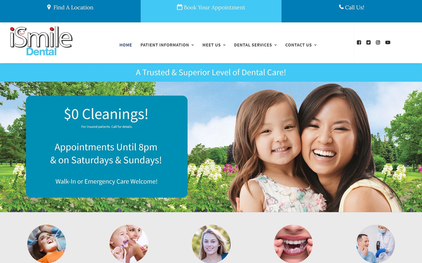 The Screenshot of iSmile Dental i-smiledental.com Website