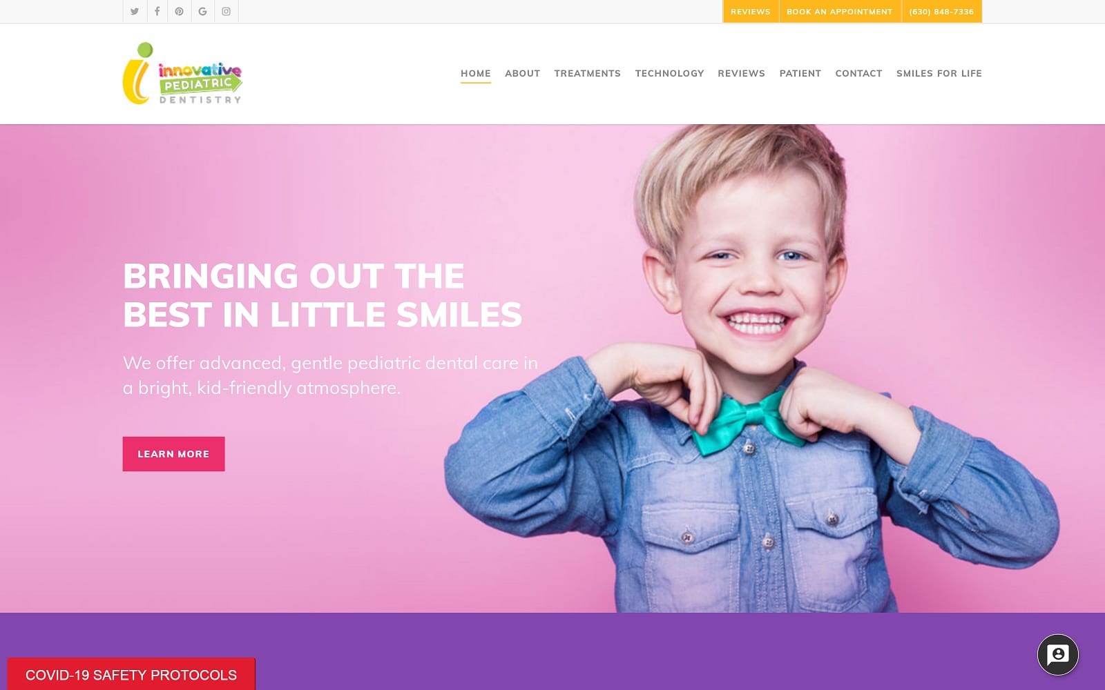 The Screenshot of Innovative Pediatric Dentistry innovativepediatricdentistry.com Website