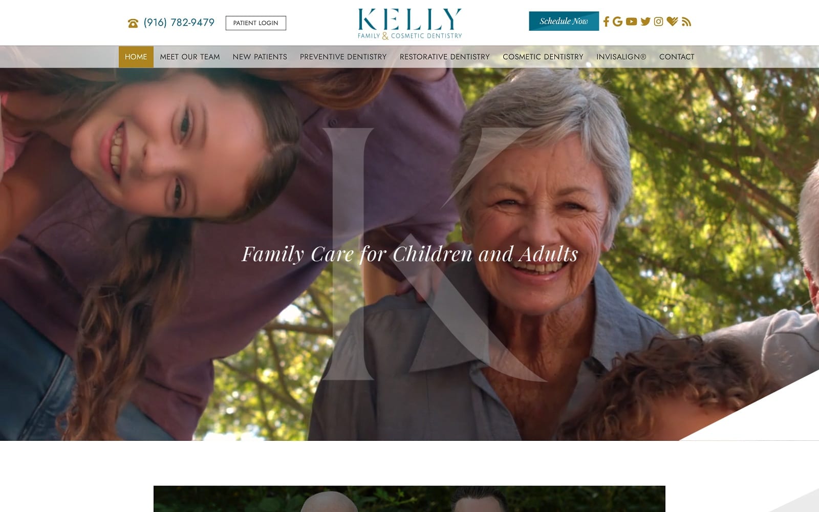 The Screenshot of Sidney D. Kelly, DMD Family and Cosmetic Dentistry kellyfamilydentist.com Website