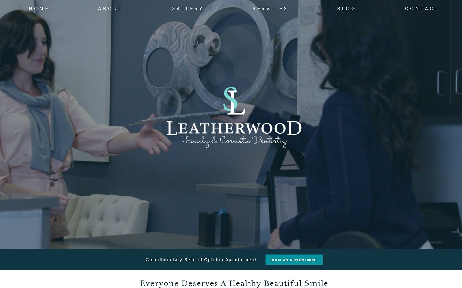 The Screenshot of Leatherwood Family & Cosmetic Dentistry leatherwooddental.com Website