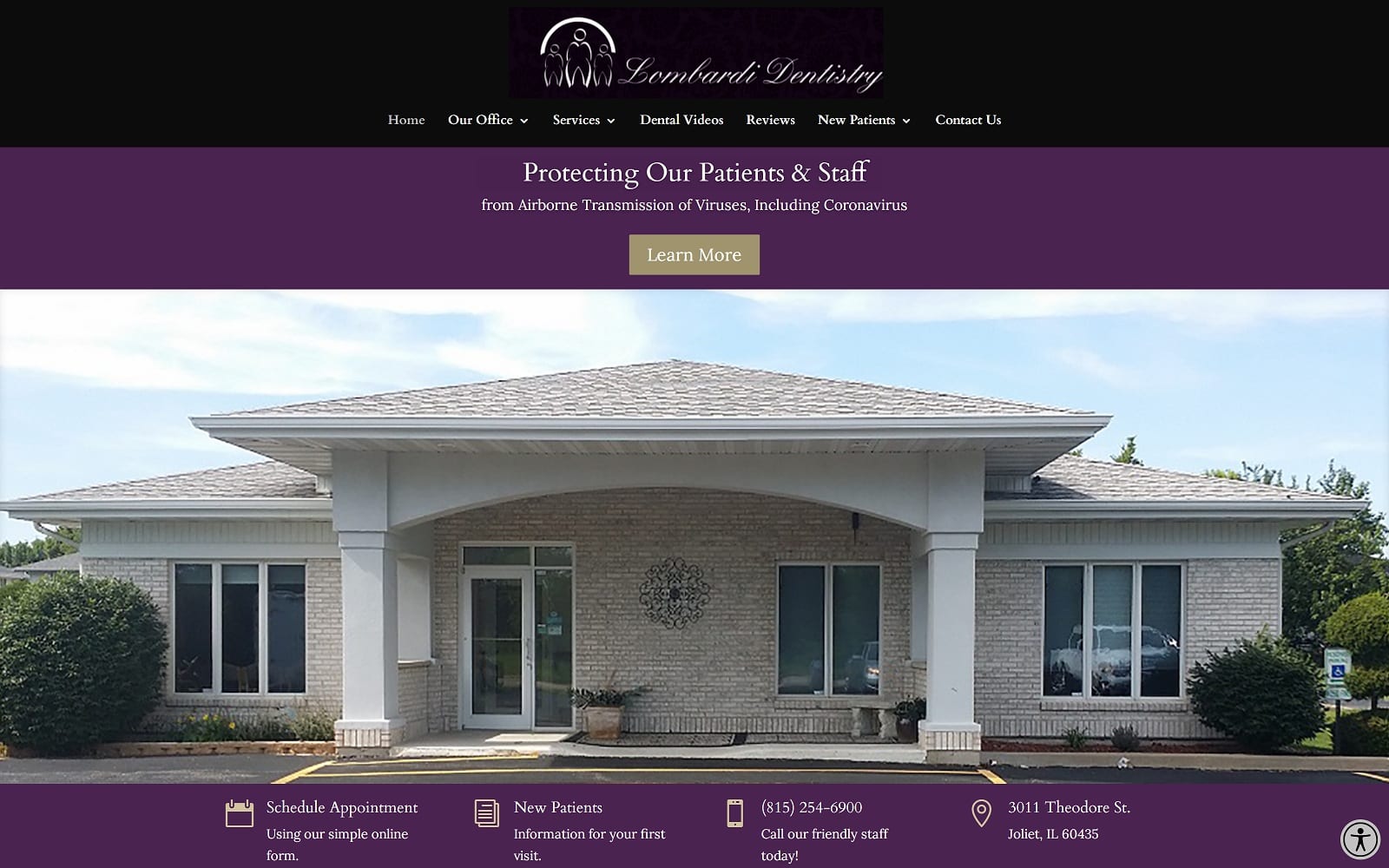 The Screenshot of Dr. Anthony Lombardi & Associates lombardidentistry.com Website