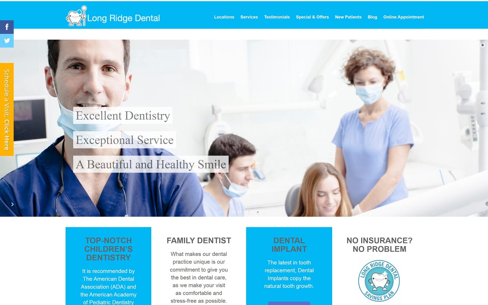 The Screenshot of Bridgeport Dental Partners longridgedental.com Website