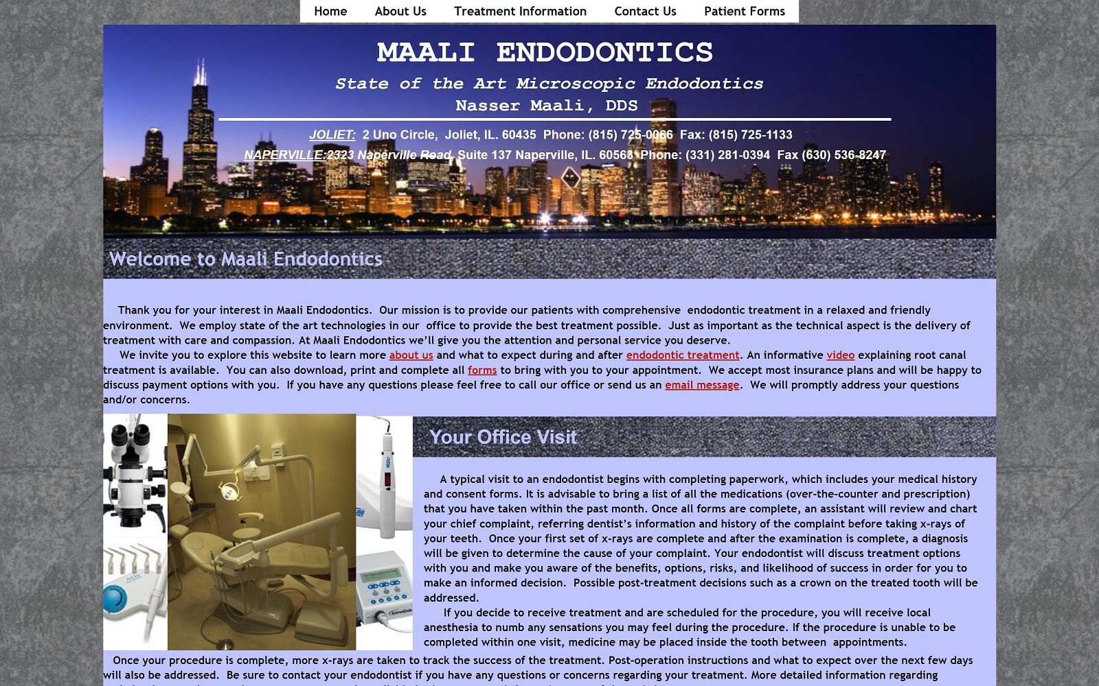 The Screenshot of Dr. Nasser Maali maaliendo.com Website