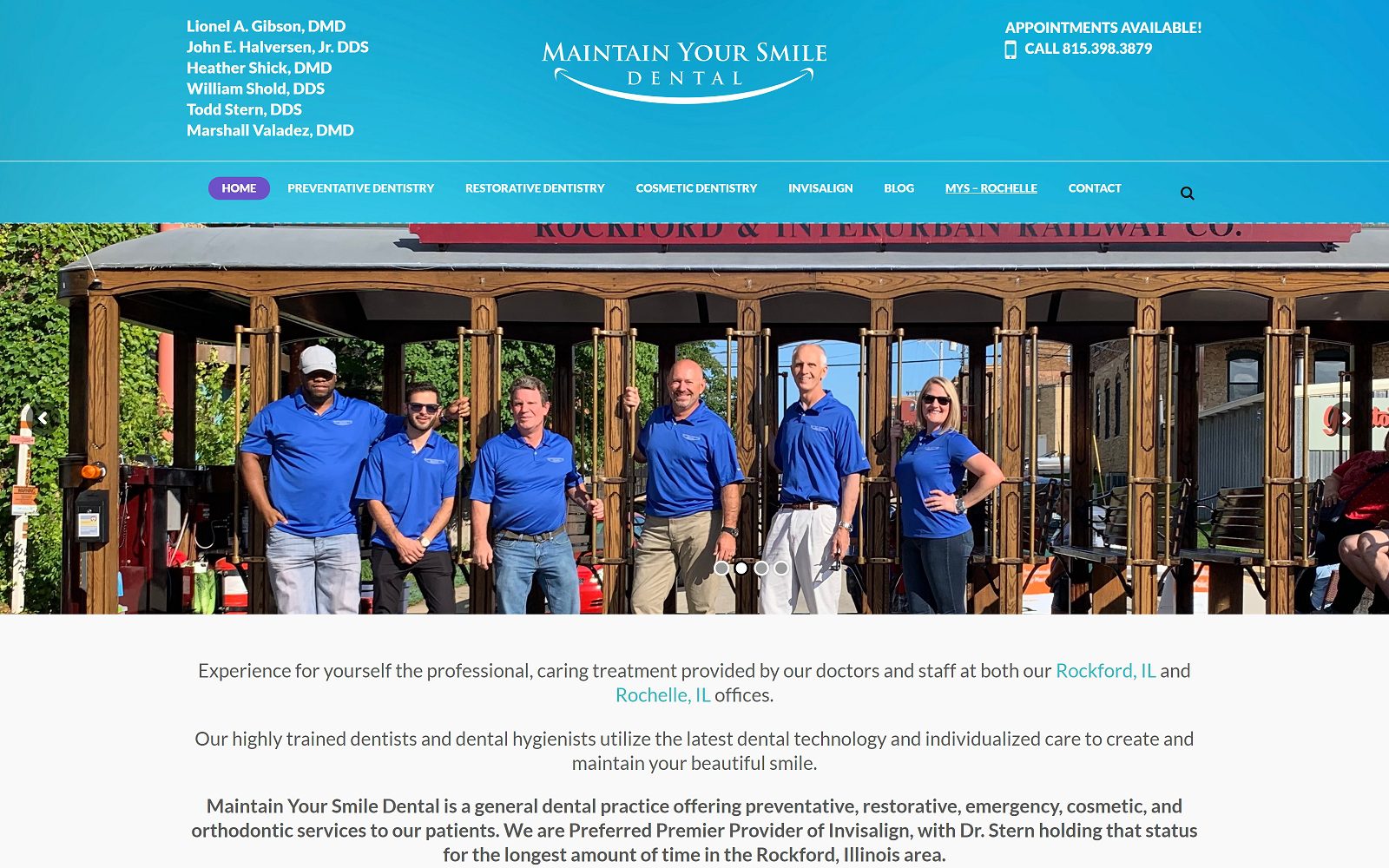 The Screenshot of Maintain Your Smile Dental maintainyoursmile.com Website
