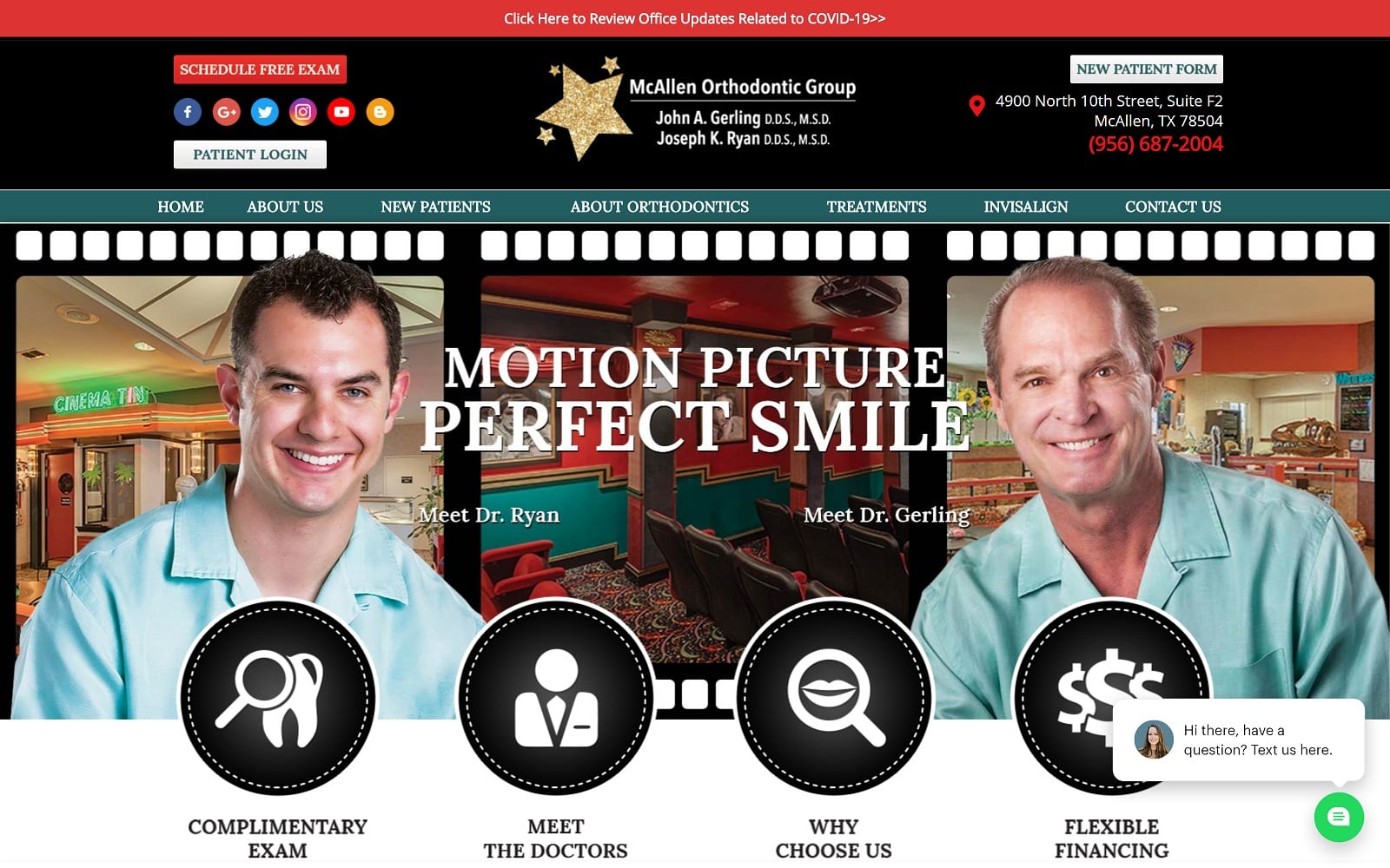 The Screenshot of McAllen Orthodontic Group mcallenorthodonticgroup.com Website