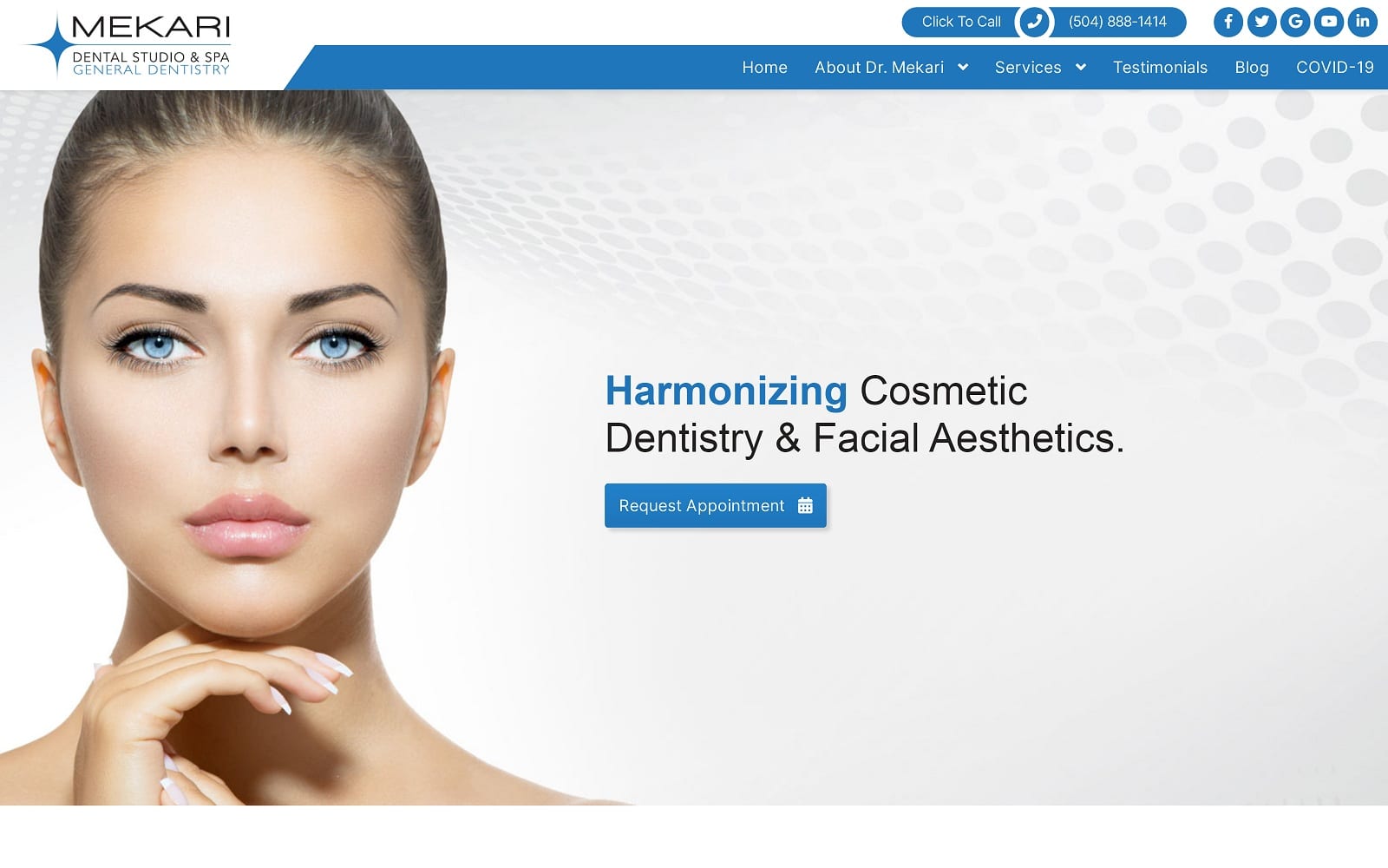 The Screenshot of Mekari Dental Studio & SPA mekaridentalstudio.com Website