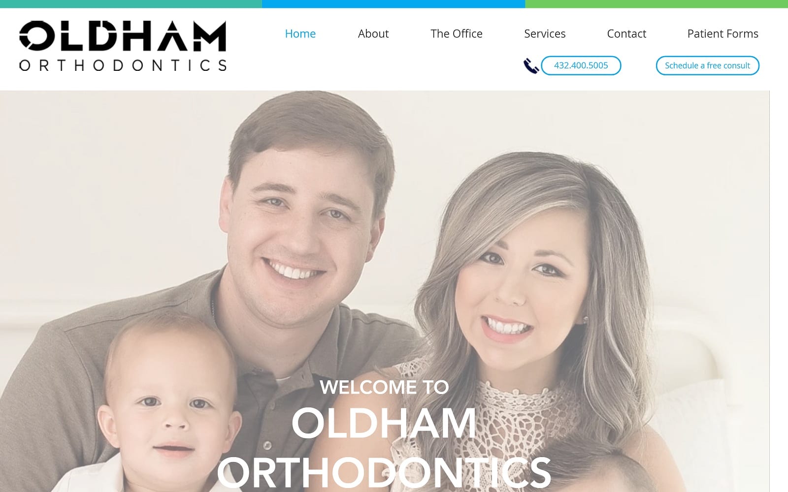 The Screenshot of Oldham Orthodontics midland orthodontist.com Website
