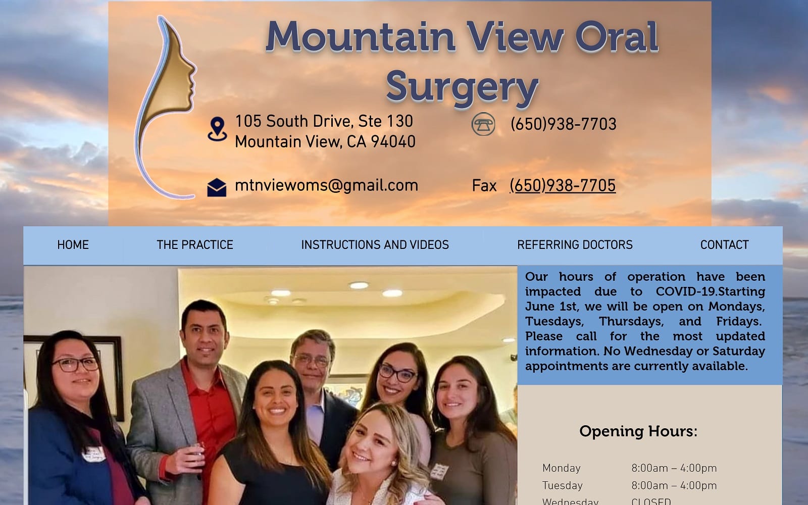 The Screenshot of Mountain View Oral Surgery mtnvieworalsurgery.com Website