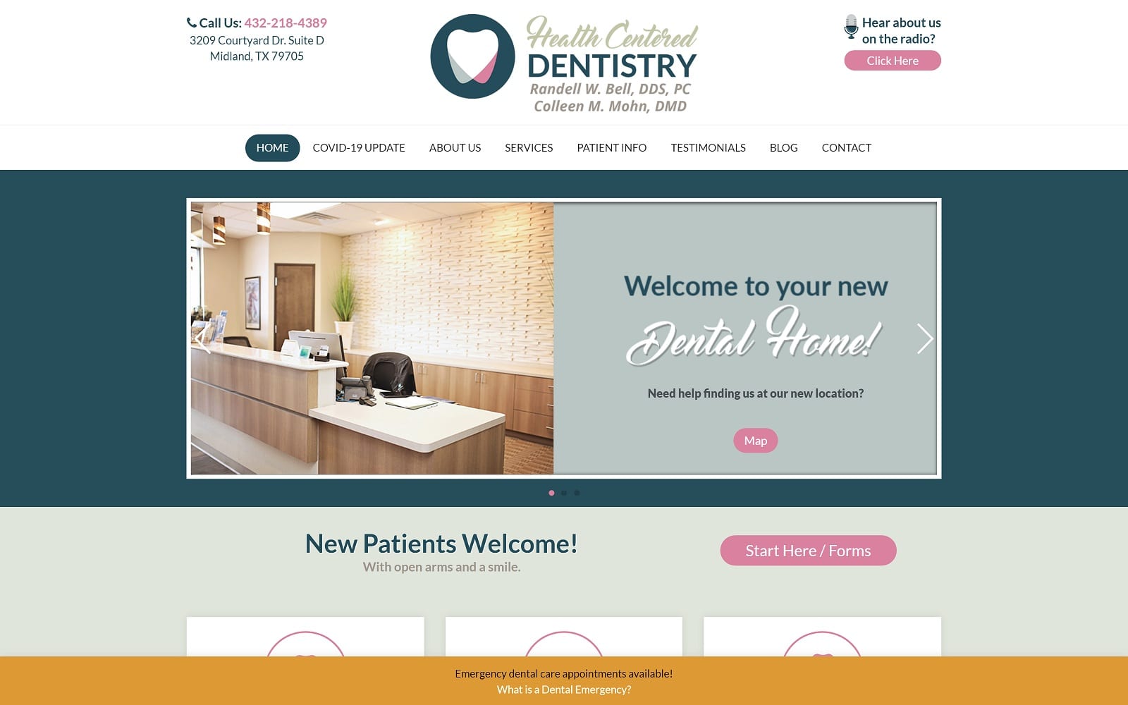 The Screenshot of Health Centered Dentistry myhealthcentereddentistry.com Website