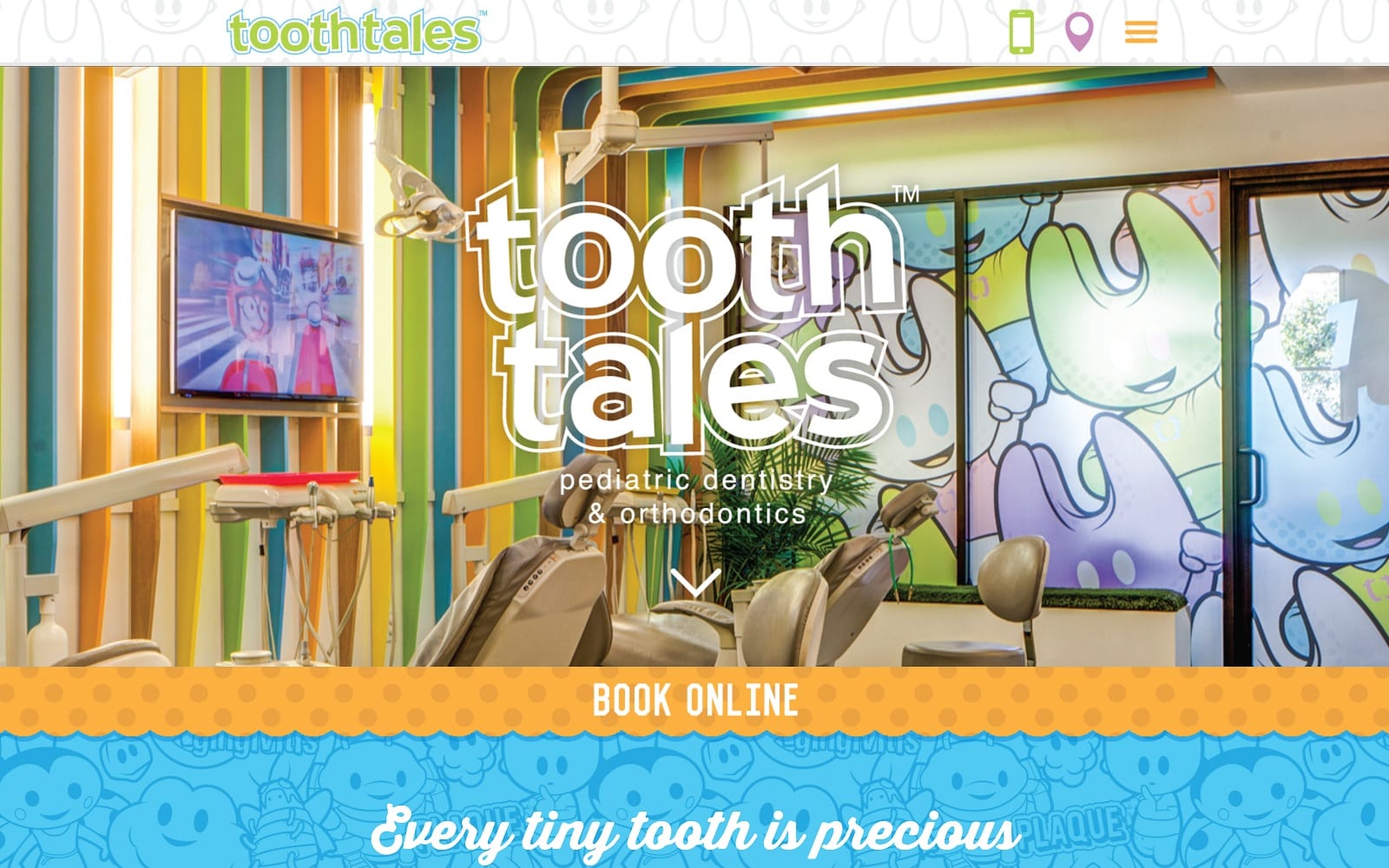 The Screenshot of Tooth Tales Pediatric Dentistry & Orthodontics mytoothtales.com Website