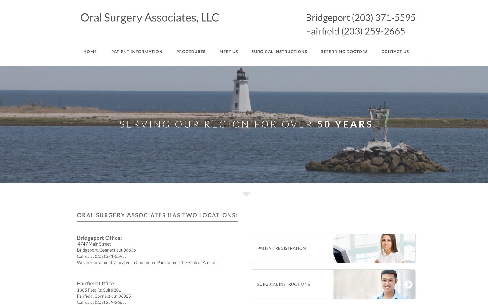 The Screenshot of Oral Surgery Associates oralsurgeryassociatesct.com Website