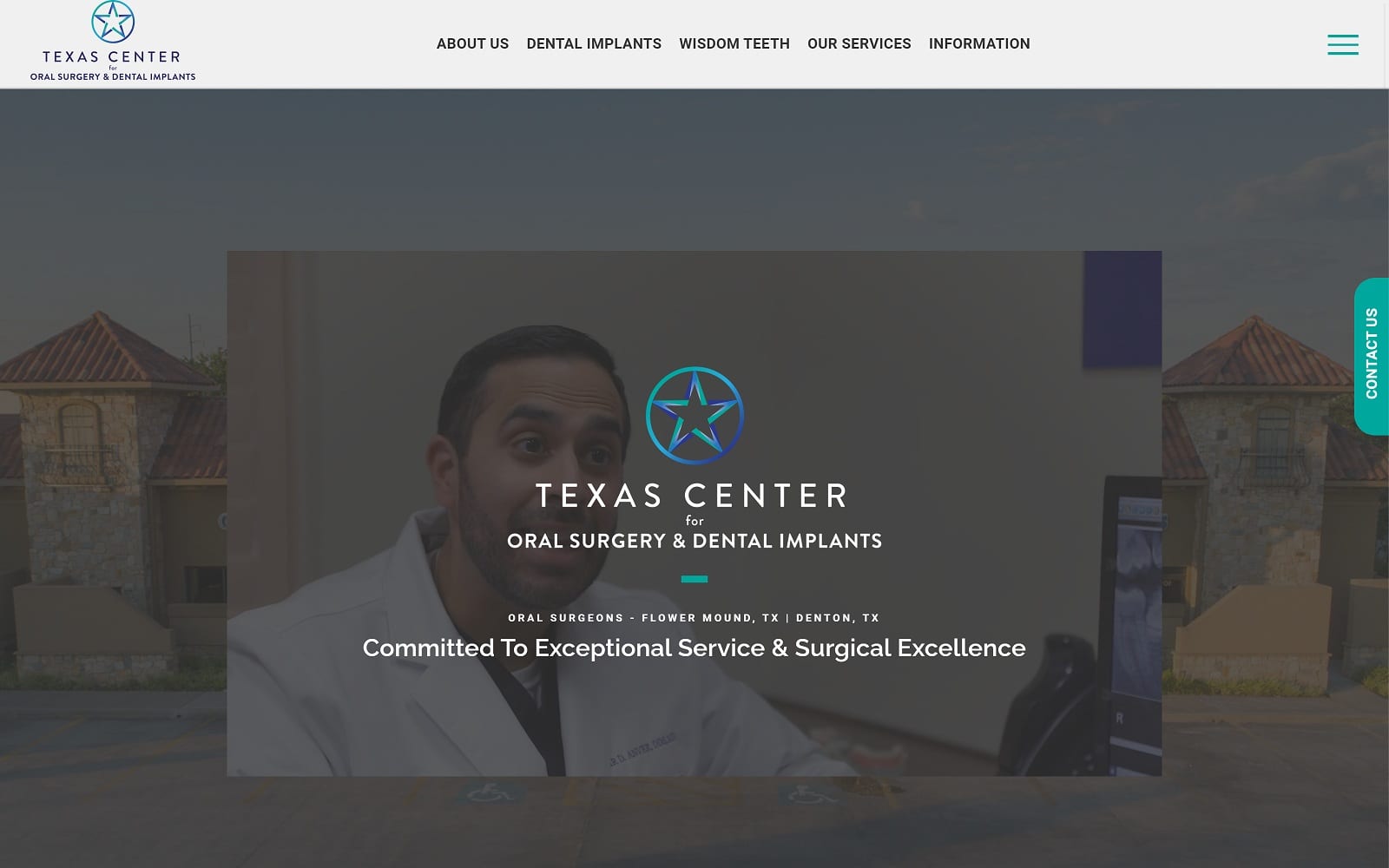 The Screenshot of Texas Center for Oral Surgery & Dental Implants oralsurgerytexas.com Website