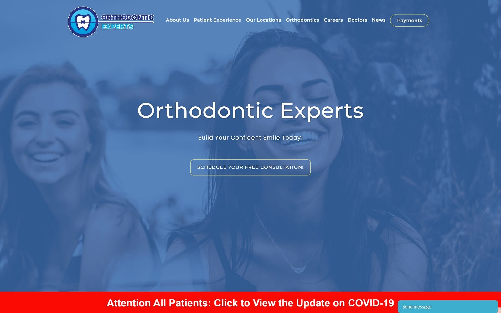 The Screenshot of Orthodontic Experts orthodonticexprts.com Website
