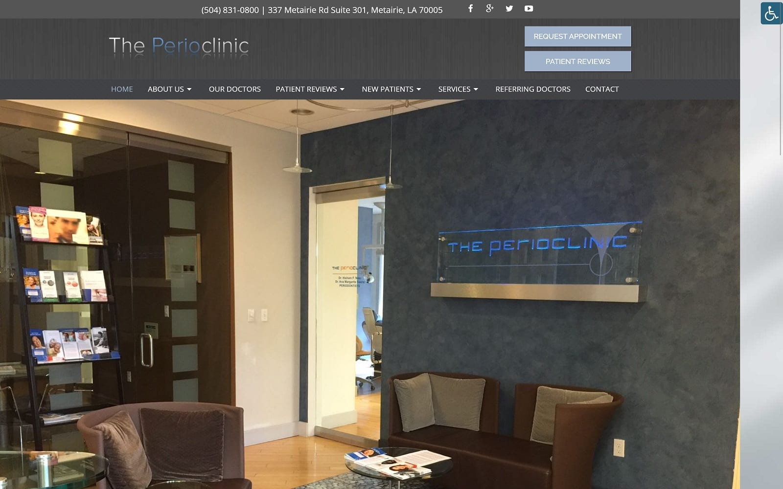 The Screenshot of The Perioclinic perioclinic.net Website