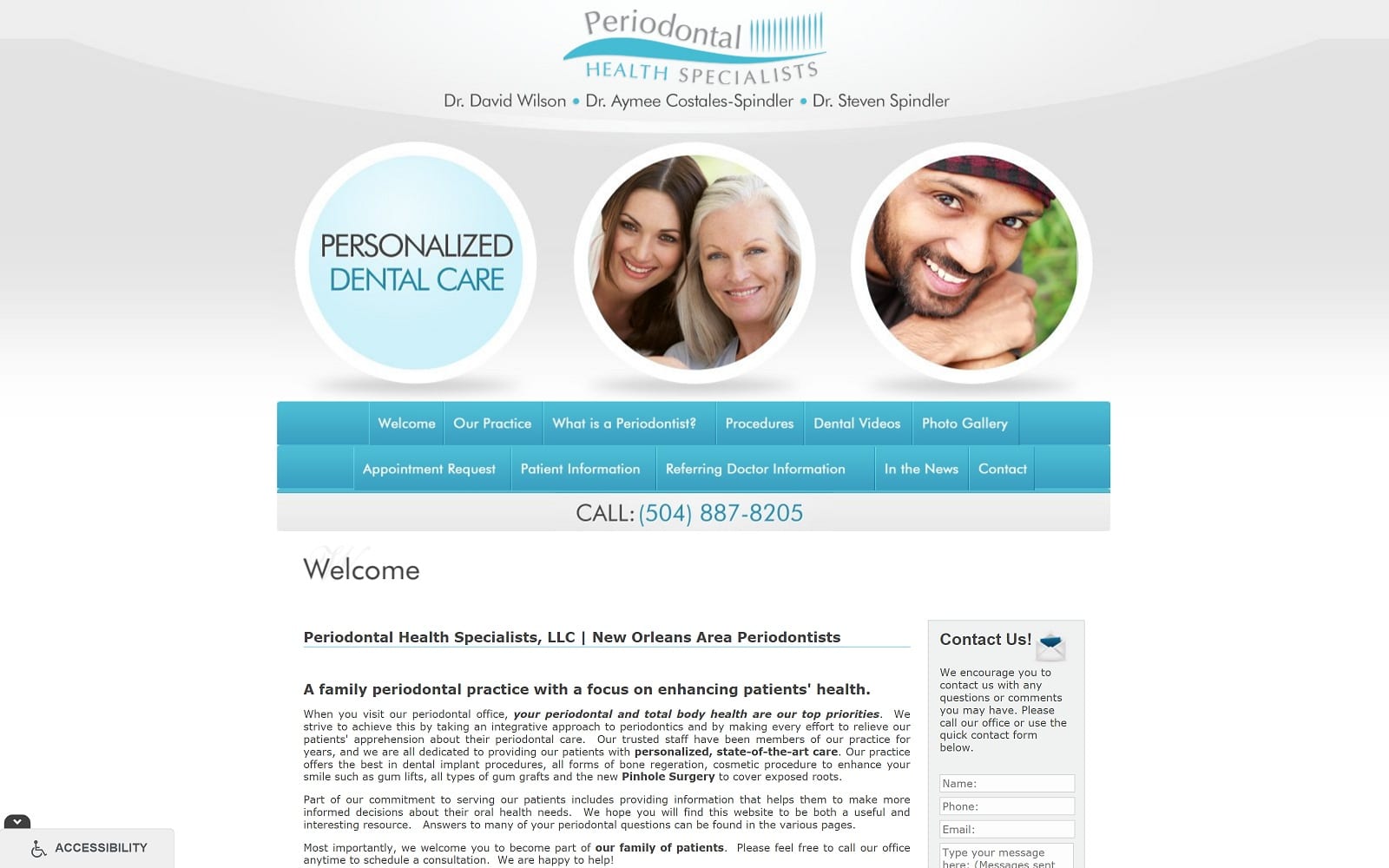The Screenshot of Periodontal Health Specialists, LLC periohealthspecialists.com Website